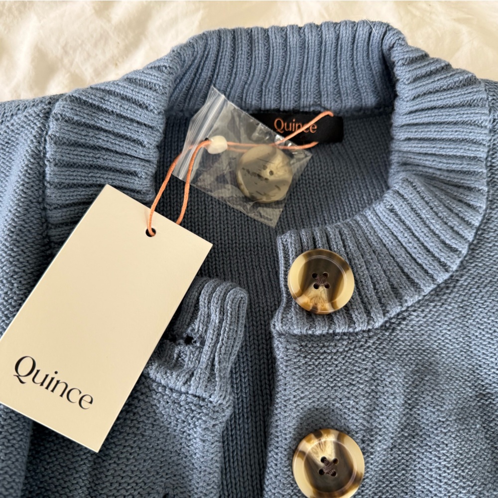 Blue Button-Up Sweater